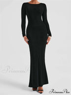 Elegant Women Party Backless Criss-cross Tie-up Bodycon Formal Club Sleeve Solid Female Vestido image 4