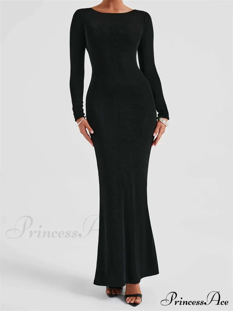 Elegant Women Party Backless Criss-cross Tie-up Bodycon Formal Club Sleeve Solid Female Vestido image 4