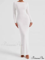 Elegant Women Party Backless Criss-cross Tie-up Bodycon Formal Club Sleeve Solid Female Vestido image 5