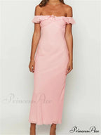 Elegant Women Summer Evening Backless Off Shoulder Slash Neck Ruffles Party Formal Female Vestidos image 1