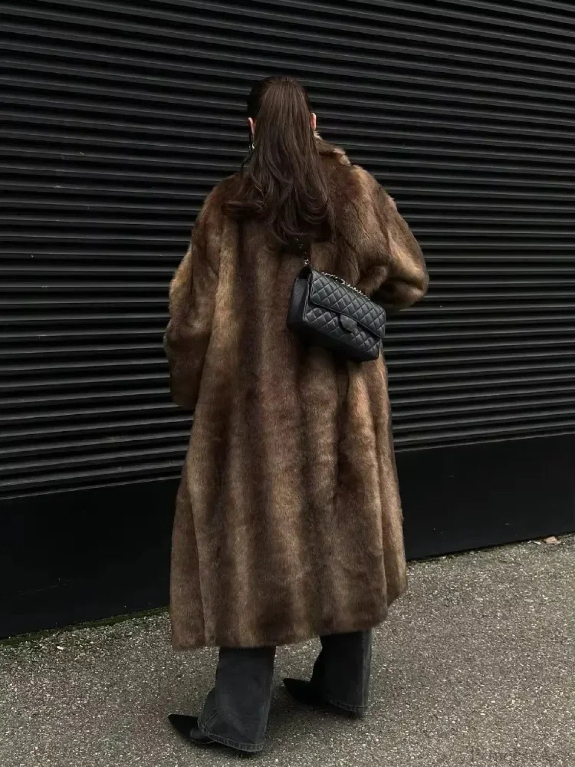 Elegant Woolen Belted Long Sleeve Overcoat image 2