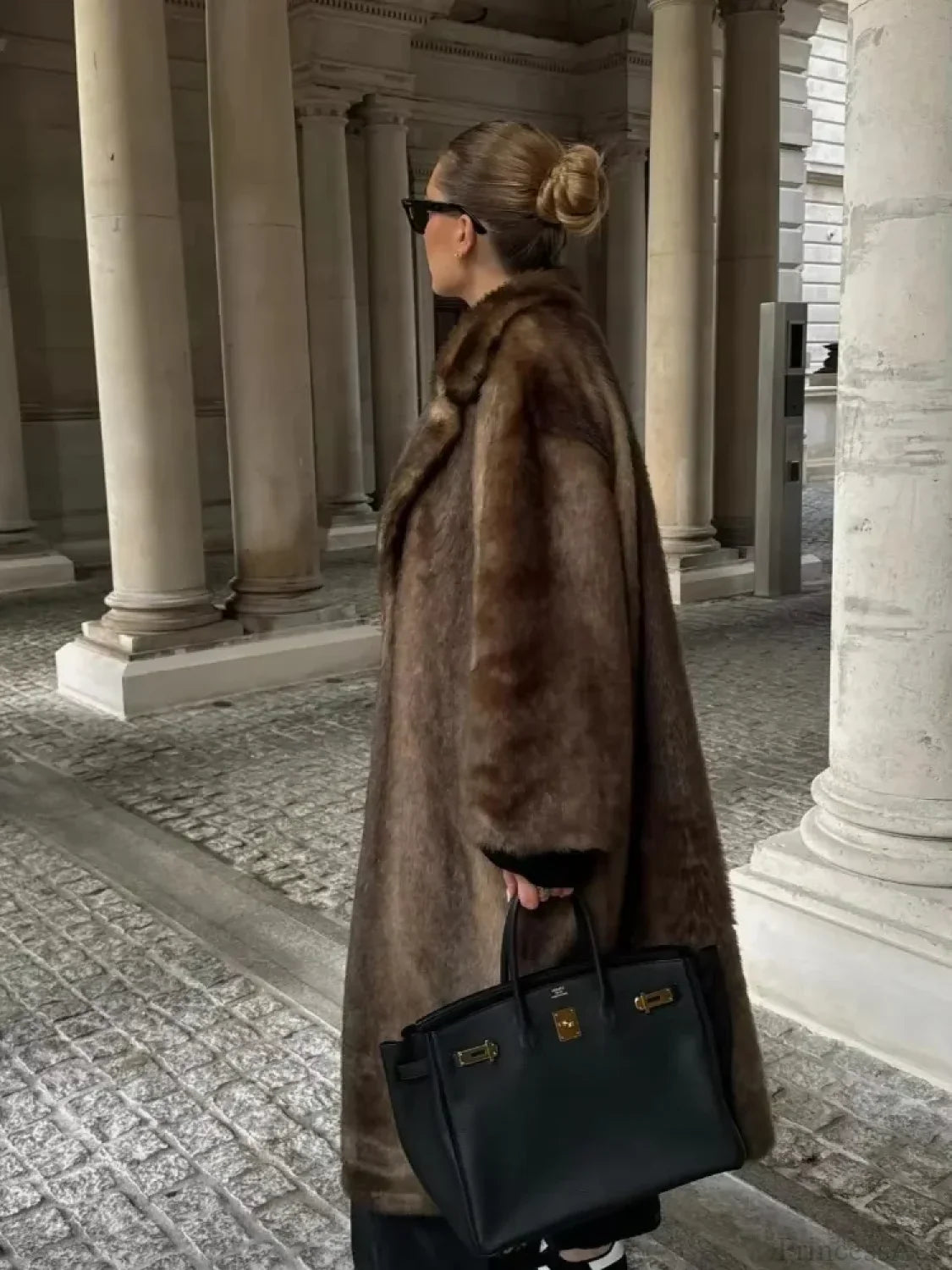 Elegant Woolen Belted Long Sleeve Overcoat image 5