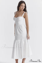 Elia White Broderie Charming Anglaise Midi Dress image 5