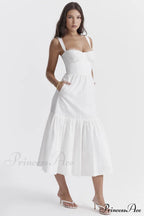 Elia White Broderie Charming Anglaise Midi Dress image 2