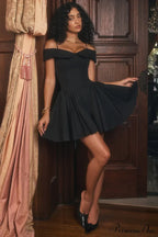 Elida Black Stylish Mini Dress image 7