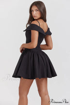 Elida Black Stylish Mini Dress image 3