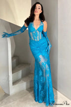 Elsa Halterneck Stylish See-through Maxi Dress image 1