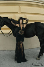 Elsa Halterneck Stylish See-through Maxi Dress image 10