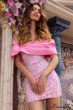 Embellished Sequin Stylish Mini Dress image 1
