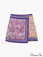Embroidered Asymmetric Graceful Floral Mini Skirt image 2
