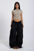 Embroidered Cargo Street Straight Leg Pants image 3