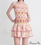 Embroidered Design Tube Charming Ruched Mini Dress image 9