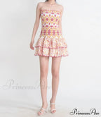 Embroidered Design Tube Charming Ruched Mini Dress image 12