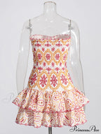 Embroidered Design Tube Charming Ruched Mini Dress image 6