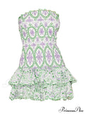 Embroidered Design Tube Charming Ruched Mini Dress image 4