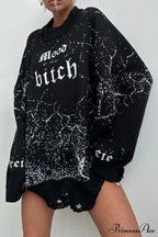 Embroidered Distressed Pullover Sweater image 11