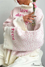 Embroidered Distressed Pullover Sweater image 7