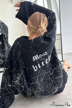 Embroidered Distressed Pullover Sweater image 14