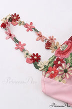 Embroidered Floral Strappy Dress image 10