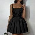 Embroidered Flower High Waist Puffy Floral Dress image 4