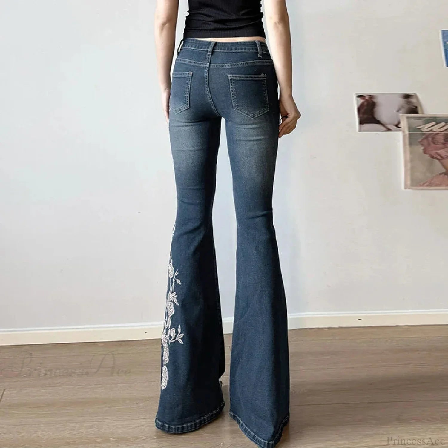Embroidered Gothic Flare Pant image 2