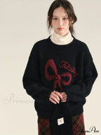 Embroidery Elegant Bow Sweater image 8