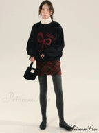 Embroidery Elegant Bow Sweater image 5