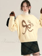 Embroidery Elegant Bow Sweater image 6