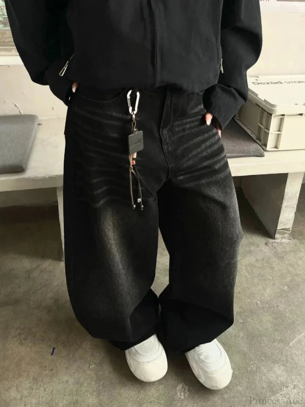 Embroidery Gothic Dark Baggy Pant image 5