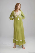 Embroidery Hollow Out Lace Retro White Boho Dress image 7