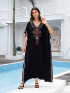 Embroidery Long Dress Beach Cover Up image 2
