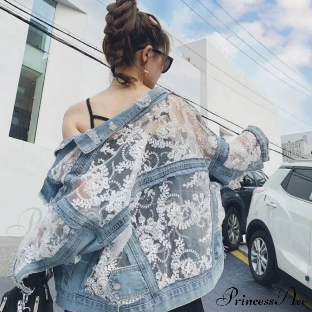 Embroidery Patchwork Stylish Denim Jacket image 10