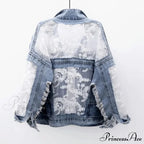Embroidery Patchwork Stylish Denim Jacket image 16