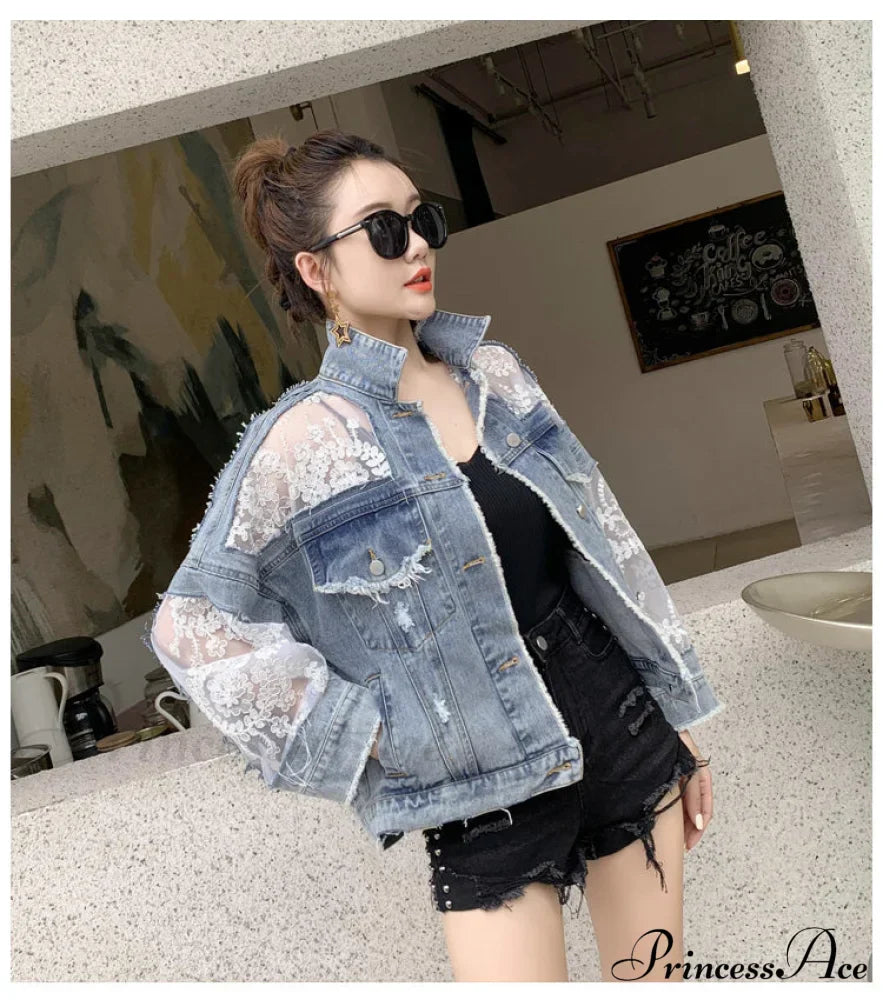 Embroidery Patchwork Stylish Denim Jacket image 13