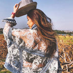 Embroidery Patchwork Stylish Denim Jacket image 1