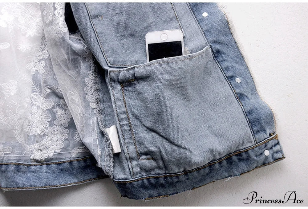 Embroidery Patchwork Stylish Denim Jacket image 15