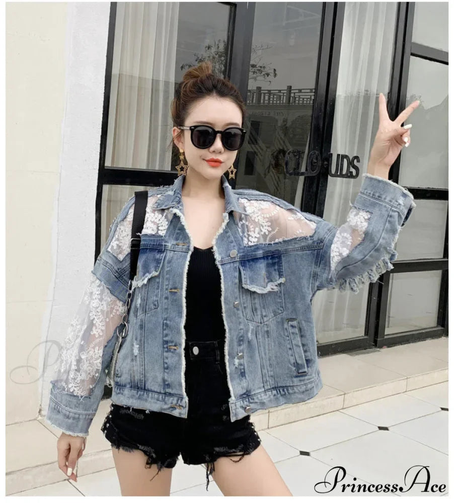 Embroidery Patchwork Stylish Denim Jacket image 9