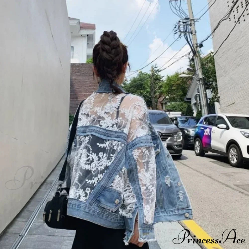 Embroidery Patchwork Stylish Denim Jacket image 8