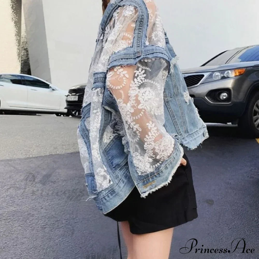 Embroidery Patchwork Stylish Denim Jacket image 14