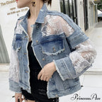 Embroidery Patchwork Stylish Denim Jacket image 12