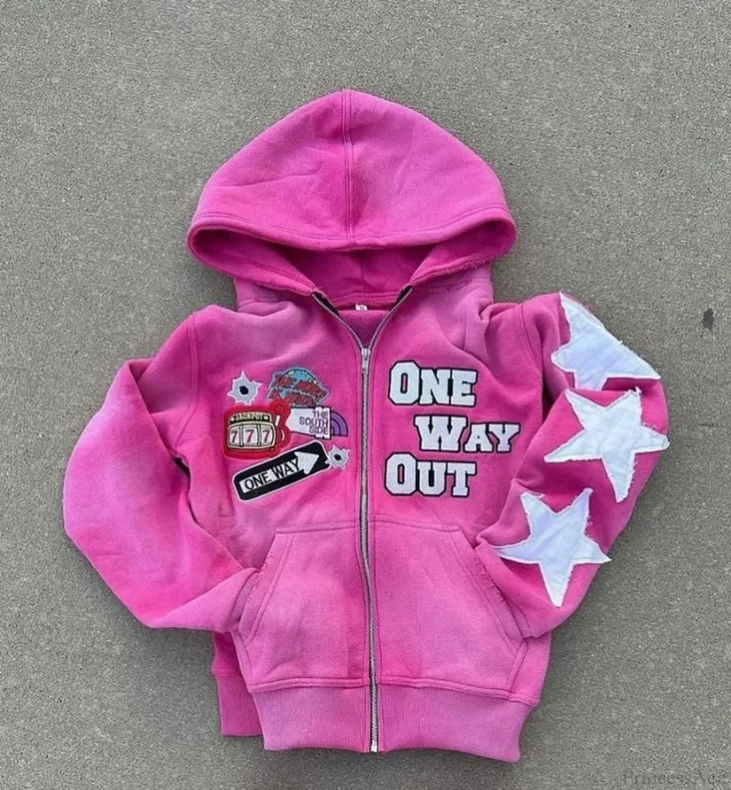 Embroidery Zipper Hoodie image 4