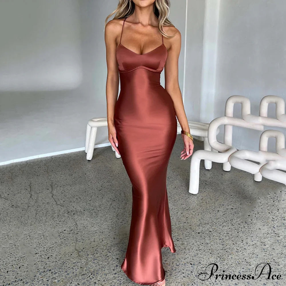 Emilia Satin Draped Gown image 6