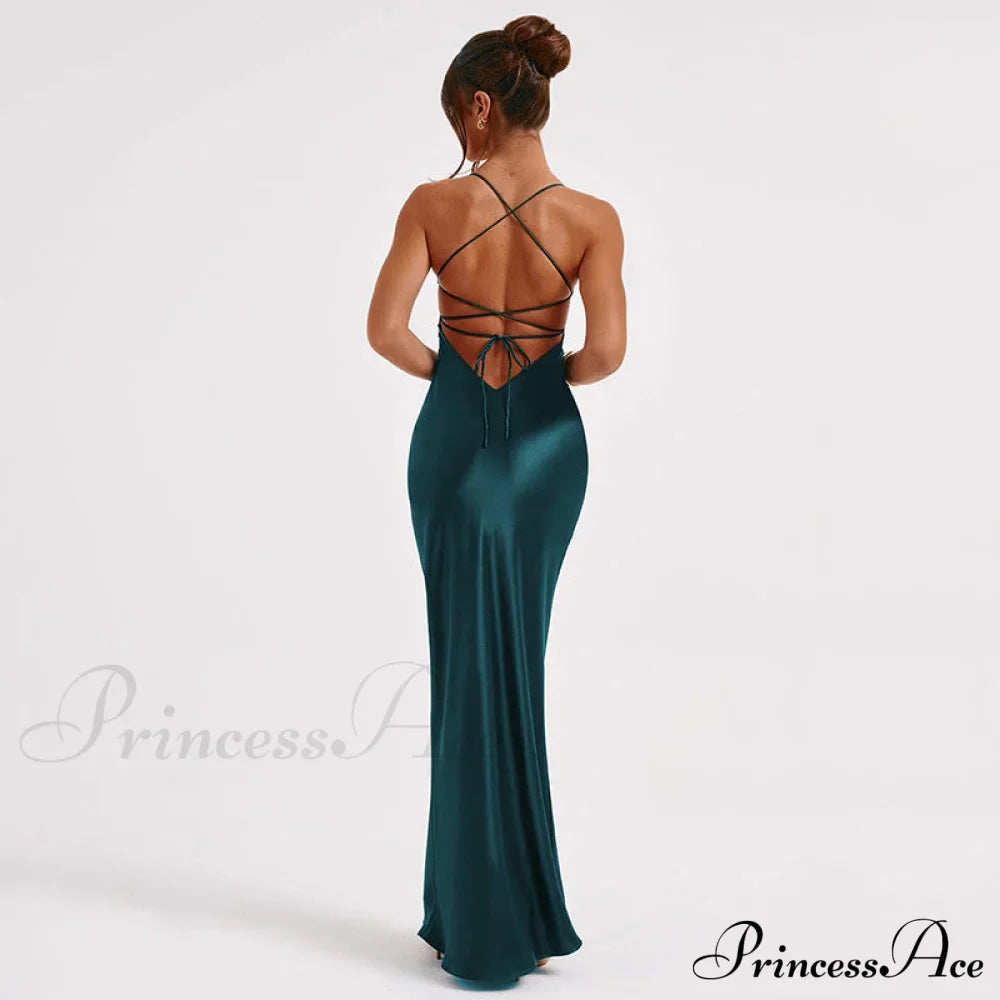 Emilia Satin Draped Gown image 11
