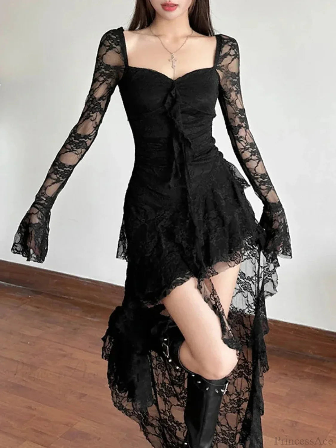 Enchantingcore Transparent Bodice Midi Dress image 1