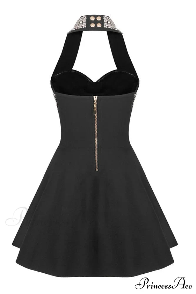 Enya Knit Stylish Backless Mini Dress image 17