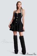 Enya Knit Stylish Backless Mini Dress image 6