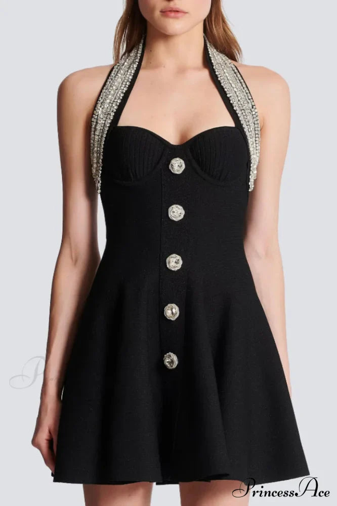 Enya Knit Stylish Backless Mini Dress image 9