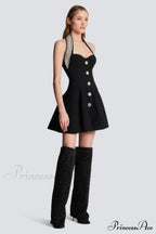 Enya Knit Stylish Backless Mini Dress image 7