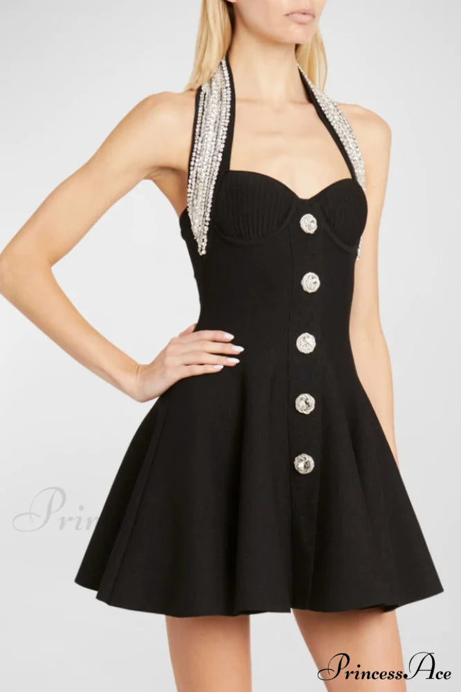 Enya Knit Stylish Backless Mini Dress image 10