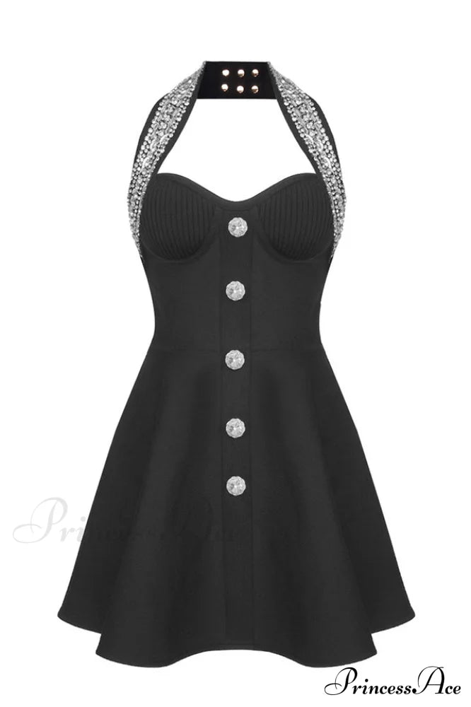 Enya Knit Stylish Backless Mini Dress image 15